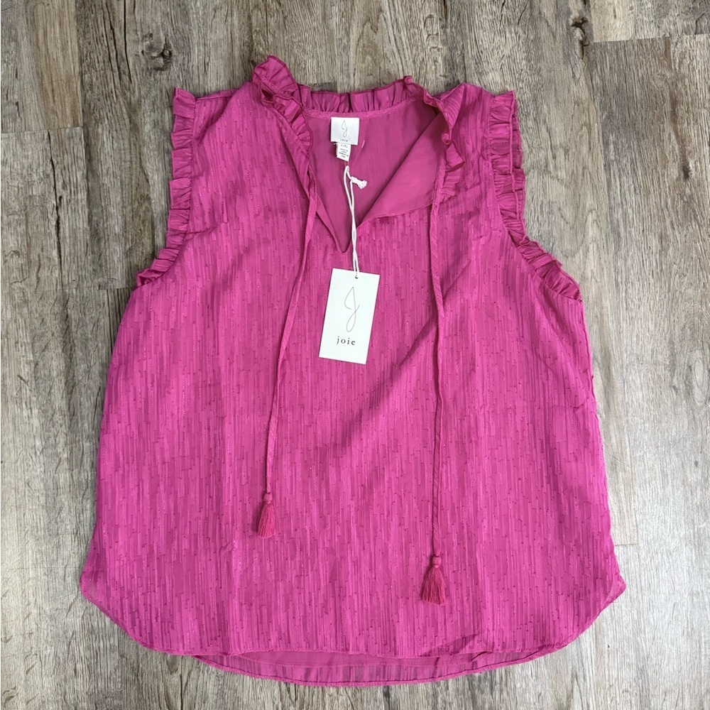 Joie • Ruffled Sleeve V Neck Blouse